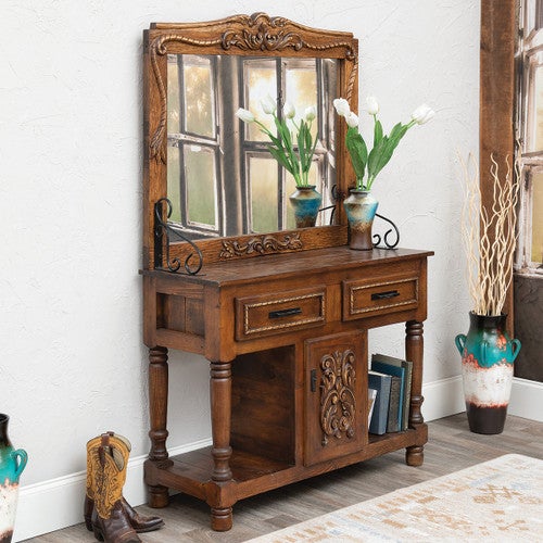 Laramie Mirrored Console Table