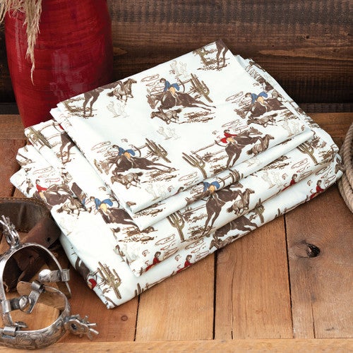 Cowboy Roundup Sheet Set - King