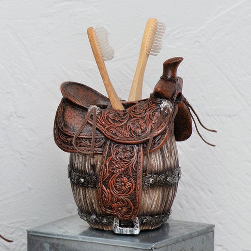 Western Saddle Toothbrush Holder