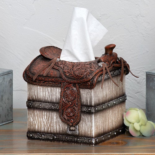 Western Saddle Tissue Box - SALE