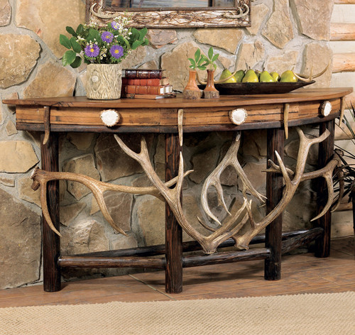 Antler Demi Lune Table