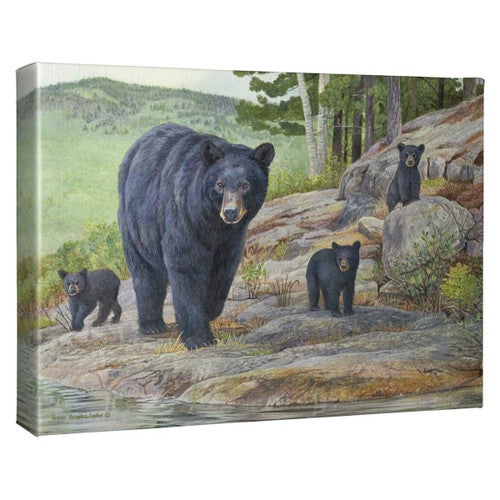 Mama & Cubs Canvas Wall Art