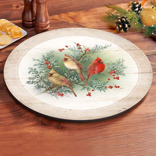 Three Cardinals Lazy Susan