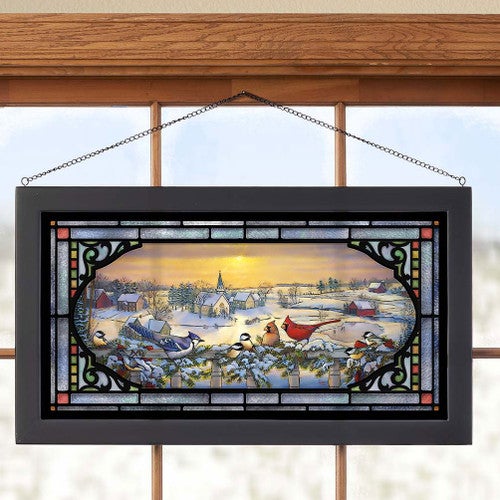 Sounds of Winter Stained Glass Art