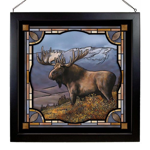 Northern Moose Stained Glass Art