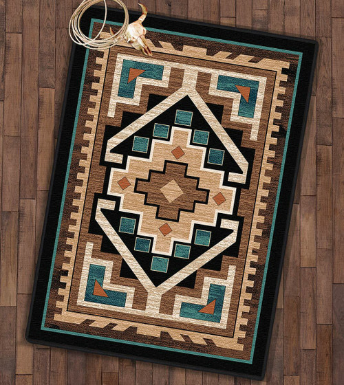 Aztec River Rug - 4 x 5