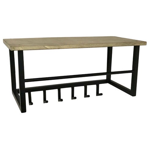 Wooden Metal Wall Shelf Organizer