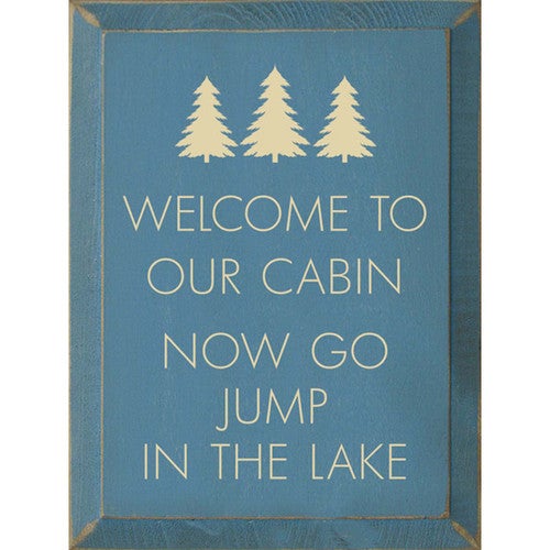 Lake Cabin Welcome Wall Art