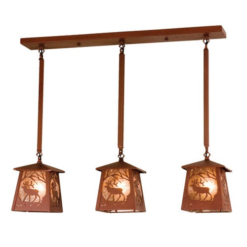 Sunrise Elk 3-Light Island Pendant