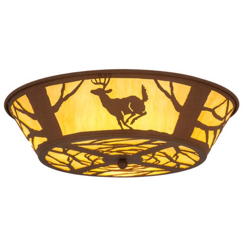 Bounding Deer Flush Mount Ceiling Light