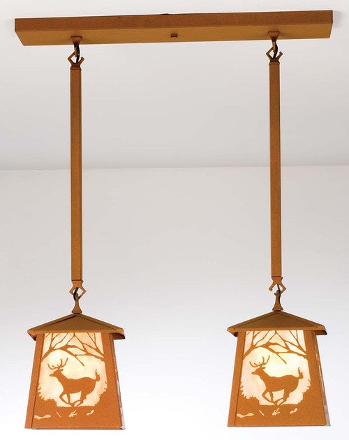 Sunrise Deer 2-Light Island Pendant