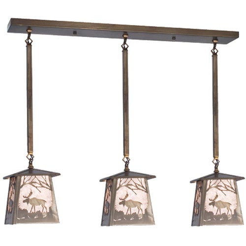 Sunrise Moose 3-Light Island Pendant