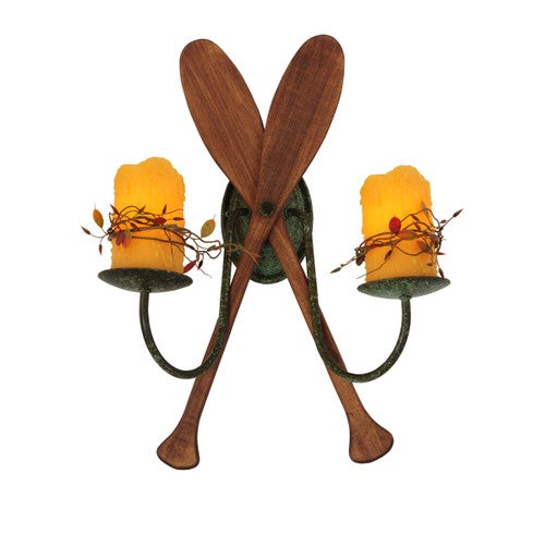 Canoe Paddles 2-Light Wall Sconce