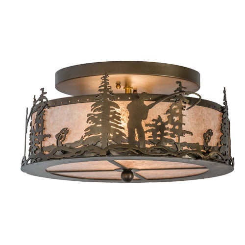 Fisherman's Catch Flush Mount Ceiling Light