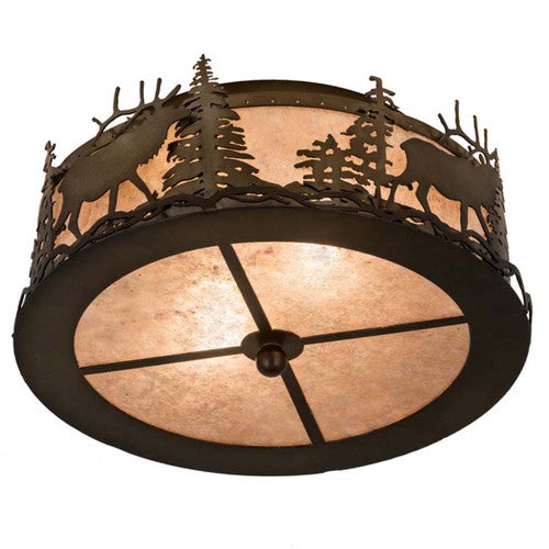 Roaming Elk Flush Mount Ceiling Light
