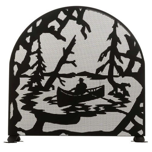Lake Canoe Arched Fireplace Screen