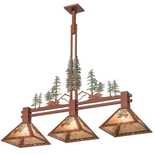 Green Pines 3-Light Island Pendant
