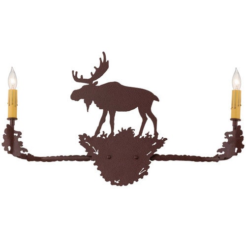 Grassy Moose 2-Light Wall Sconce