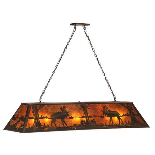 Standing Moose Oblong Pendant Light