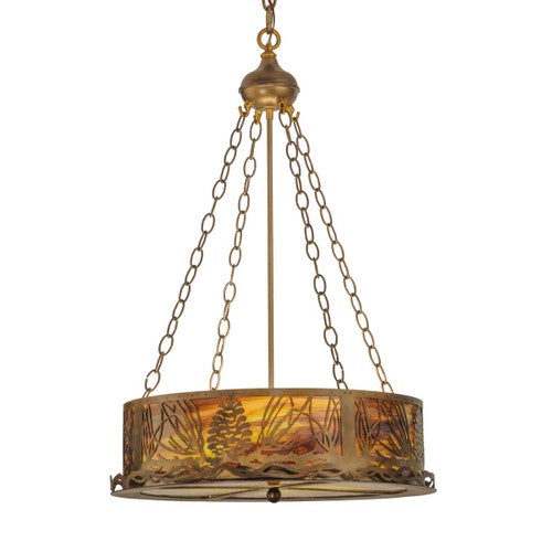 Golden Pine Inverted Pendant Light