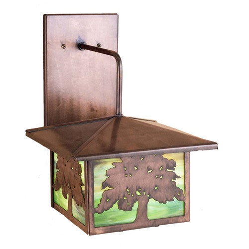 Strong Oak Lantern Wall Sconce