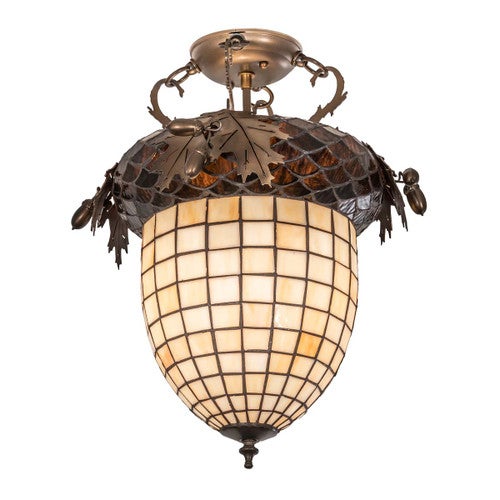 Golden Acorn Flush Mount Ceiling Light