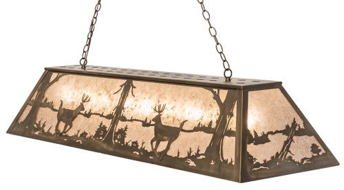 Deer Meeting Oblong Pendant Light