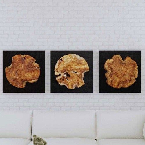 Kettering Wood Wall Art - Set of 3