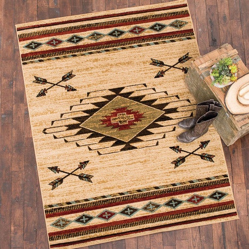 Diamond Arrow Beige Rug Collection