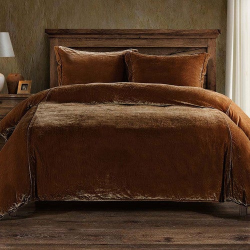 Copper Luxe Velvet Bedding Collection