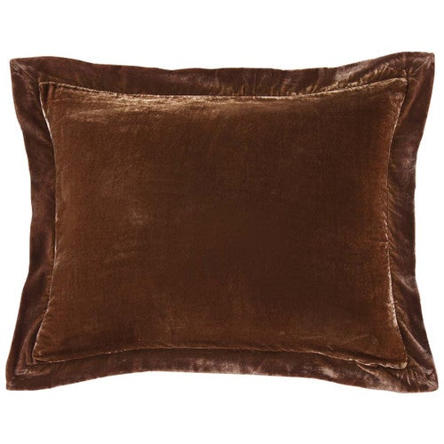 Copper Luxe Velvet Flanged Euro Sham