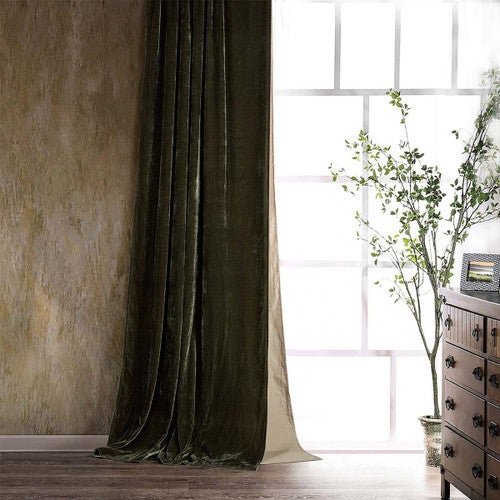 Green Velvet Curtain