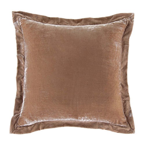 Rose Velvet Flanged Square Euro Sham