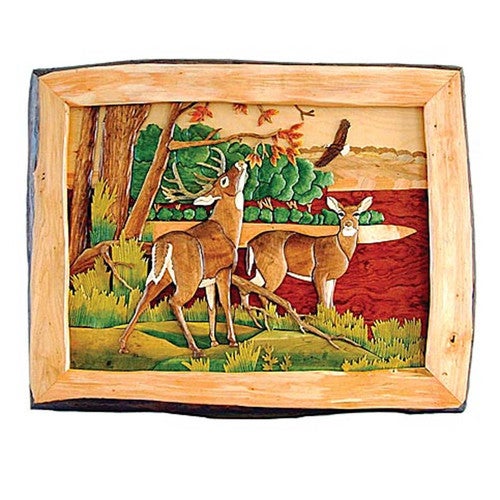 Turning Leaves Deer Wood Wall Art