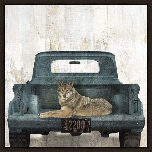 Wolf & Blue Truck Wall Art