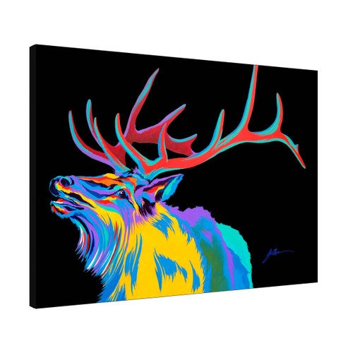 Mountain Elk Pop Color Wall Art