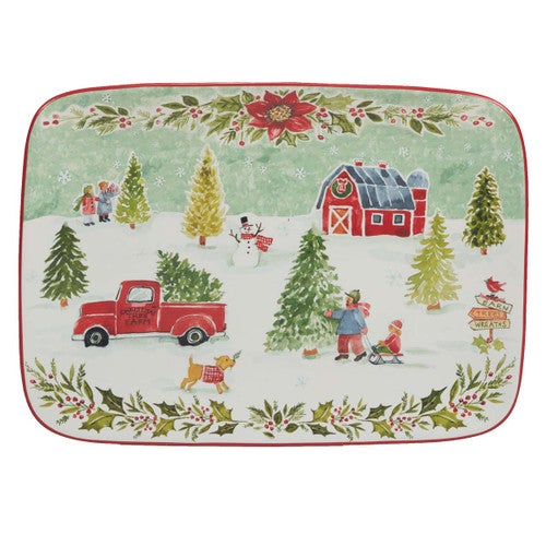 Christmas Delight Rectangle Platter