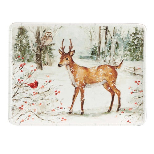 Winter Wildlife Rectangular Platter