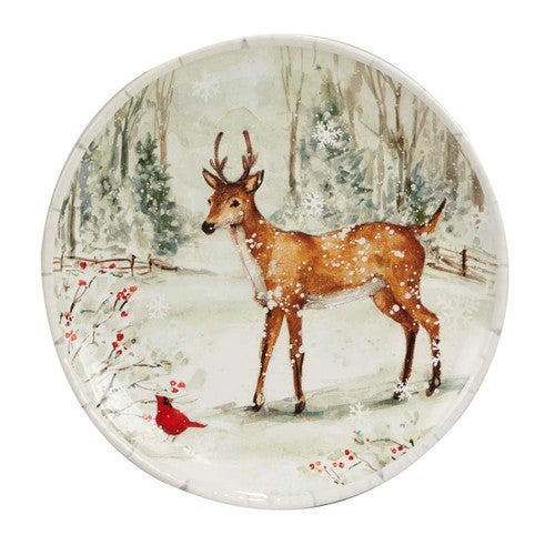 Winter Wildlife Pasta Serving Bowl