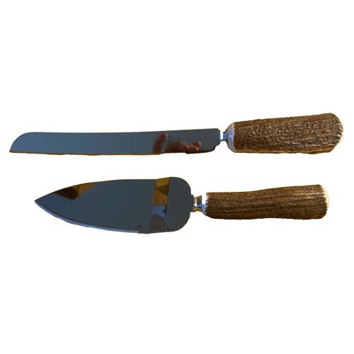 Antler Silver Cake Serving Set