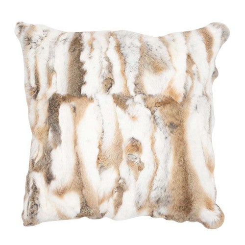 Brown Pieced Rabbit Pillow - 26 x 26