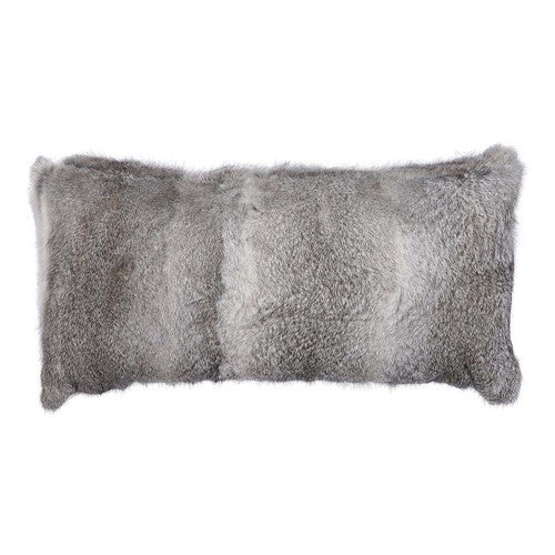 Gray Rabbit Pillow - 12 x 24