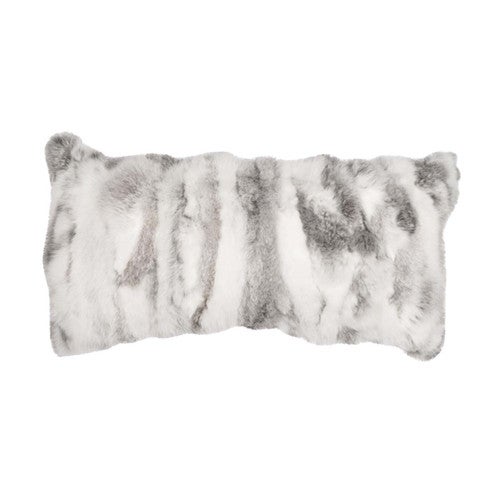 Gray Pieced Rabbit Pillow - 12 x 24