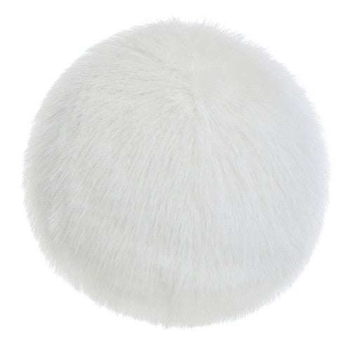 Cozy Cabin Circle Throw Pillow - Ivory