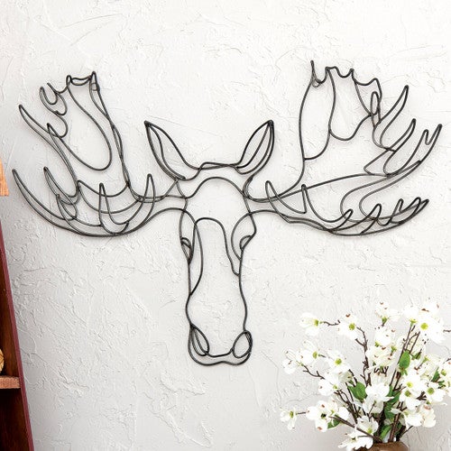 Moose Silhouette Metal Wall Hanging - CLEARANCE