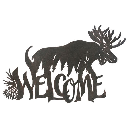 Moose Forest Metal Welcome Sign - CLEARANCE