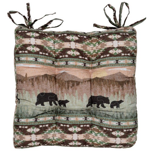 Mountain Majesty Bear & Cub Chair Pad