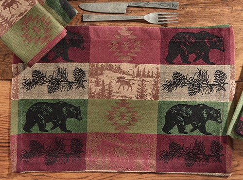 Pinecone Bear & Moose Placemat