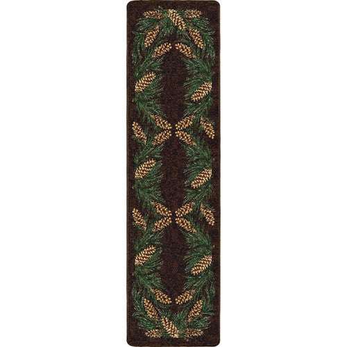 Pinecone Wreath Rug - 2 x 8
