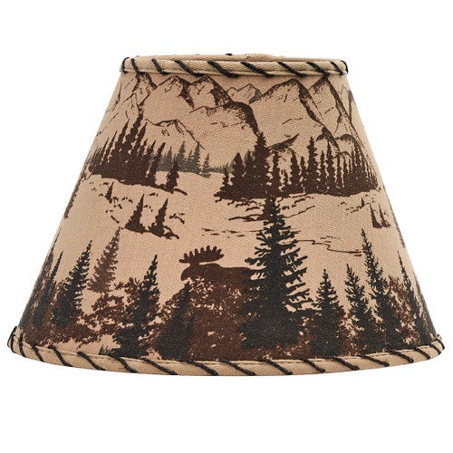 Mountainside Moose Lampshade - 14 Inch